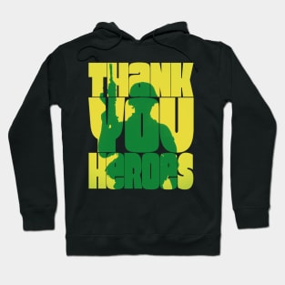 Thank You Heroes Soldier Silhouette Hoodie